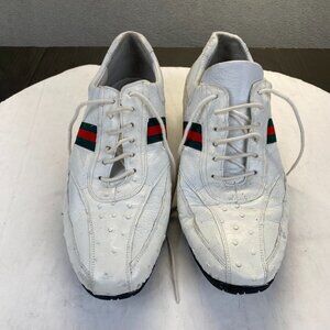 Los Altos Boots Exotic Crocodile‎ Leather Dress Shoes,White, Mens,Mex Size 30B